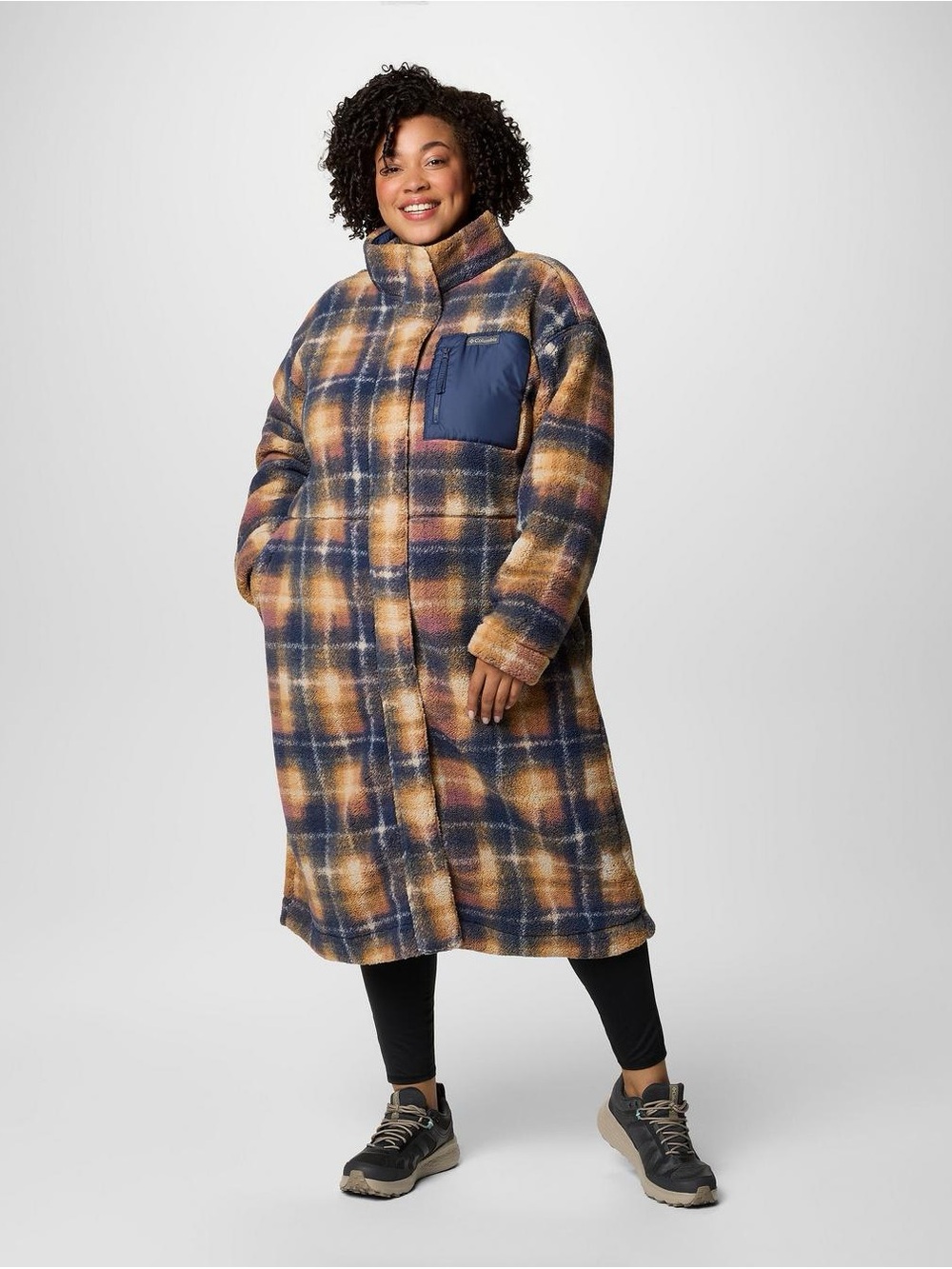 Columbia Plaid Long winter coat